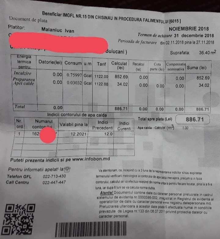 Жителя Кишинева заставили платить за тепло при "отрезанном" отоплении