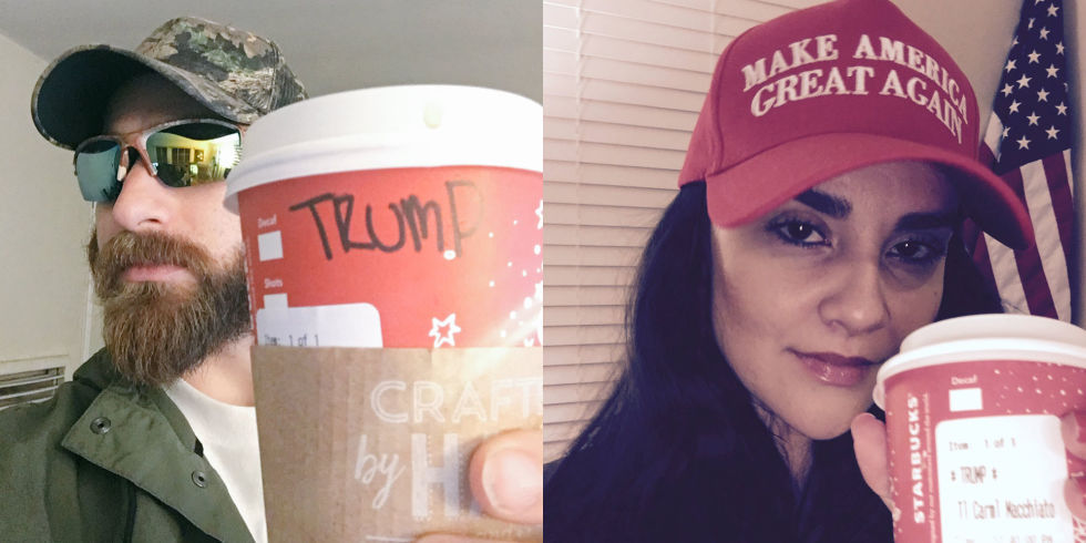 Сторонники Дональда Трампа устроили акцию против сети кофеен Starbucks