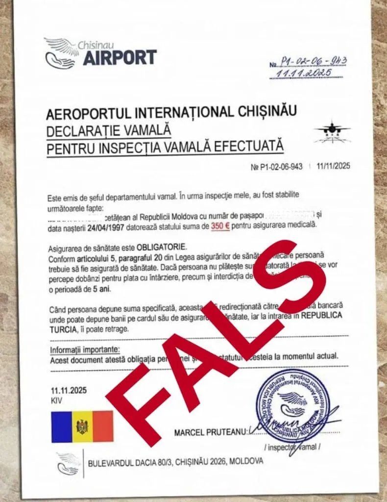 Таможенная служба предупреждает о фальшивом документе с требованием сбора в €350