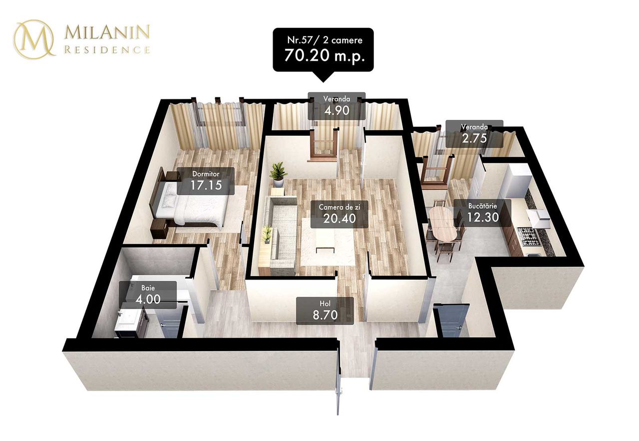 Milanin Residence: Только сейчас - 10% скидка на квартиру 70 м2 ®