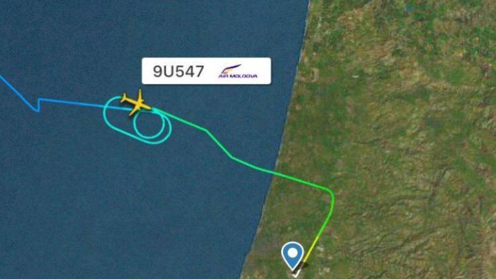 Из-за обстрелов самолет Air Moldova не сразу смог приземлиться в Тель-Авиве