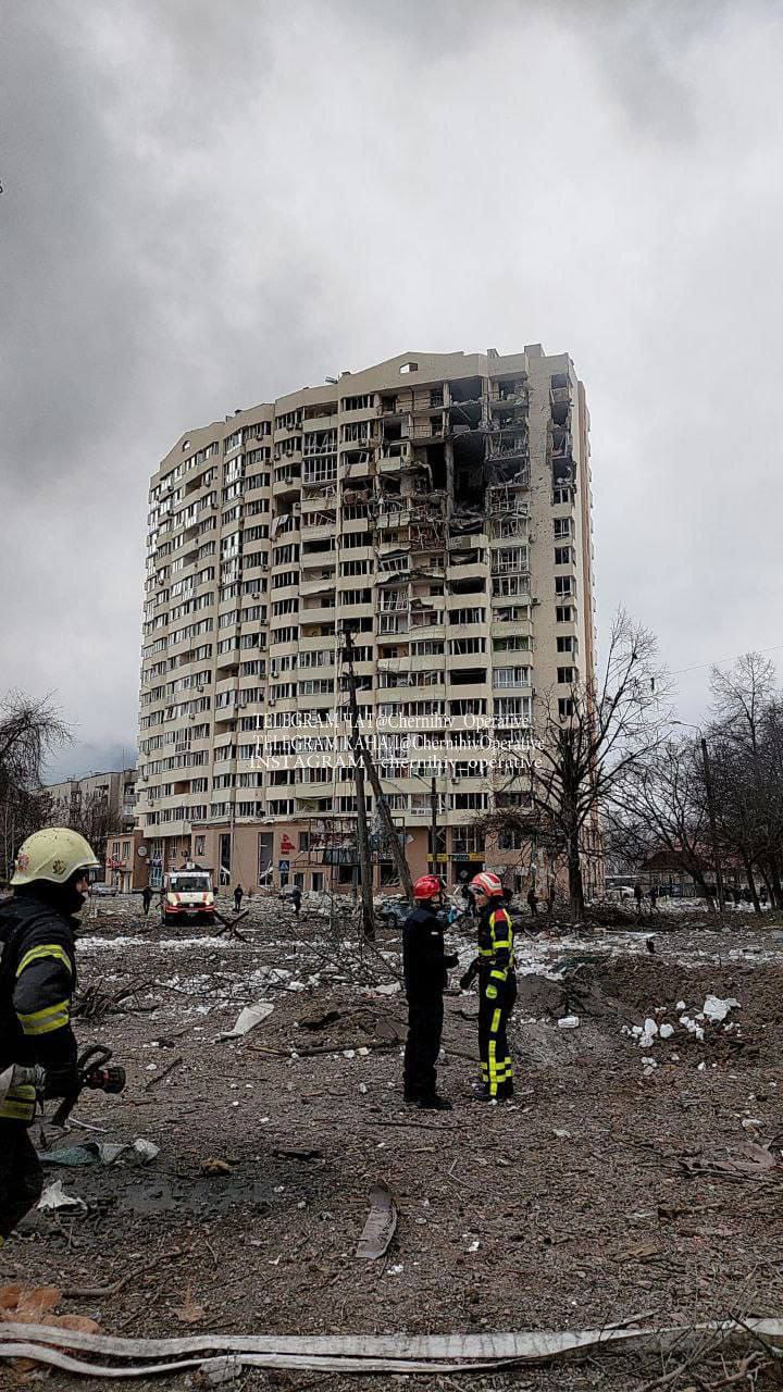 В Чернигове в результате бомбардировки погибли 47 человек