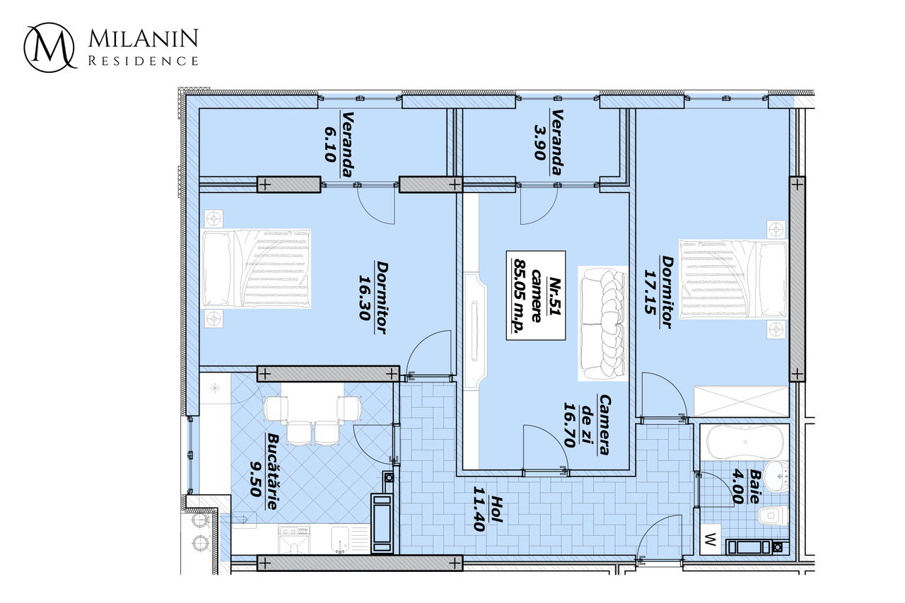 Milanin Residence: Квартира на 85 м2 по анти-кризисноий цене в элитном новострое ®