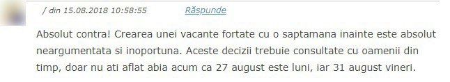 Интернет-пользователи заявили, что против дополнительных трех выходных в августе