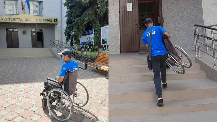 Чудеса в Кагуле: лжеинвалид "исцелился" перед зданием полиции