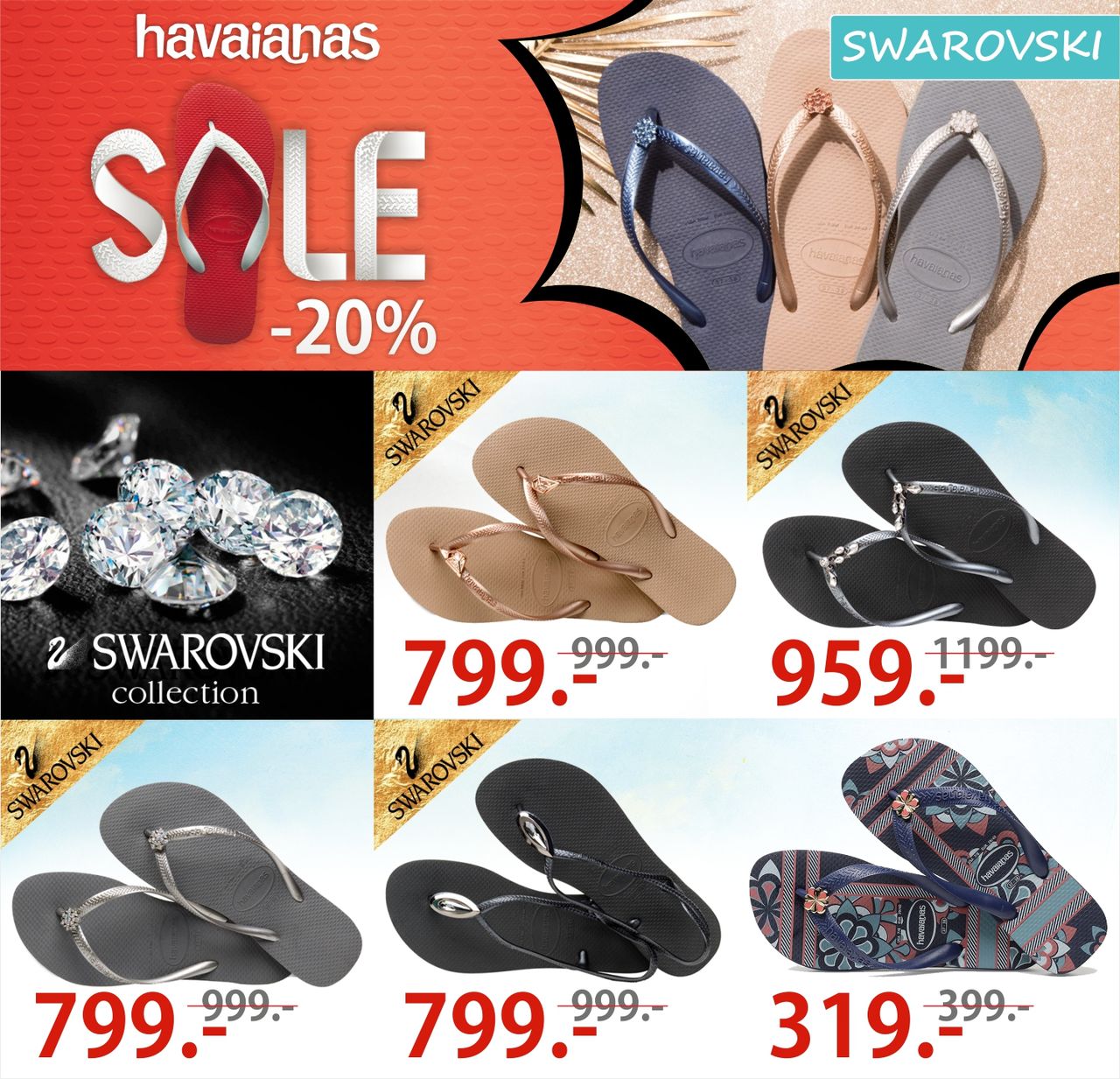 Grand Hall: Havaianas летние скидки 20% ®