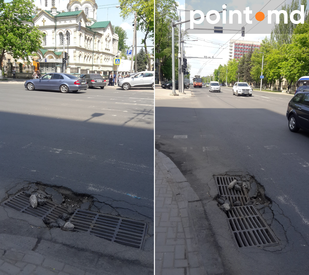 Отремонтированный центральный проспект продолжает разрушаться