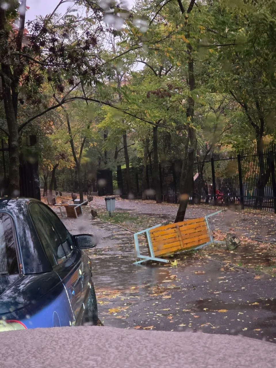 В Кишиневе вандалы повредили уличную мебель возле лицея