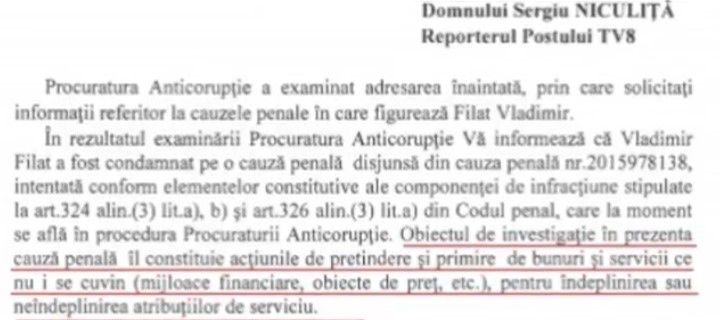 Vlad Filat, cercetat într-un alt dosar de corupere pasivă și trafic de influență. Detalii