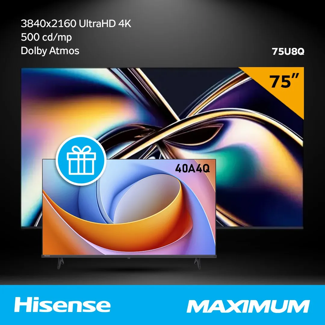 Maximum: Купи один телевизор Hisense - второй получи в подарок