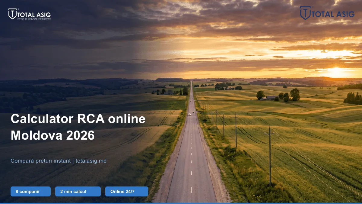 TotalAsig: Calculator RCA online în Moldova — cum economisești până la 50% pe poliță în 2026