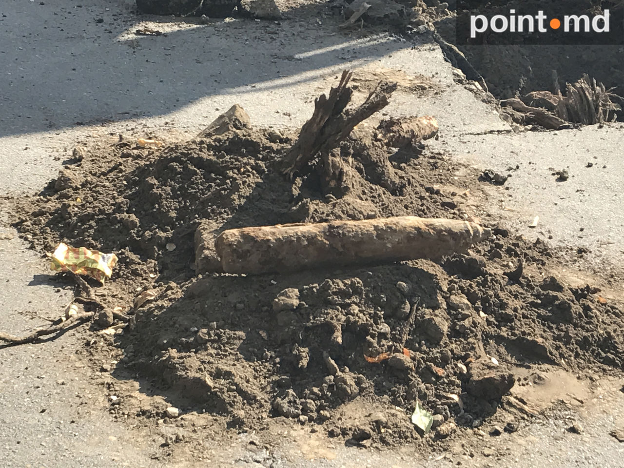 В центре Кишинева рабочие нашли снаряд