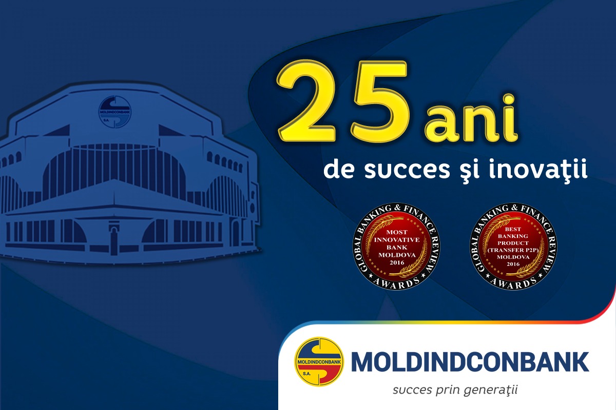 Moldindconbank aniversează 25 de ani de succes şi inovaţii ®