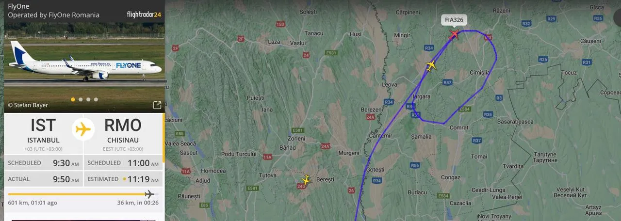 Avioane cu pasageri fac cercuri deasupra R. Moldova din cauza ceții