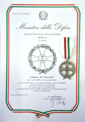 Ofiţer moldovean, decorat cu medalie a Armatei Italiene