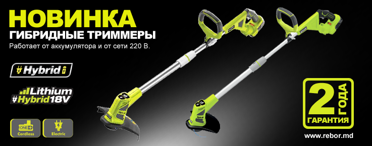 Rebor.md - садовый инструмент мирового класса от Ryobi ®