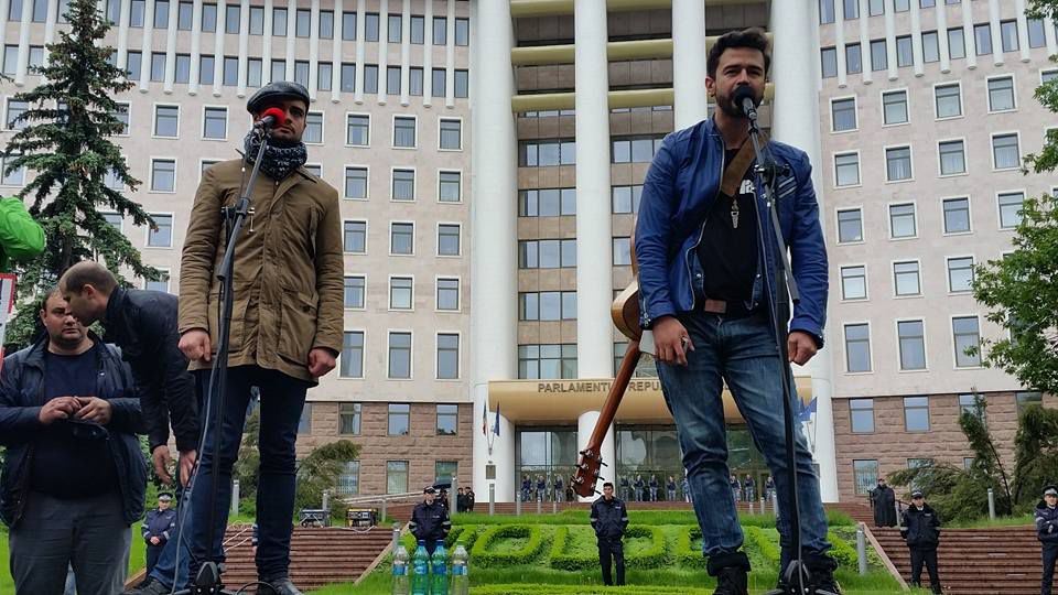 В центре Кишинева прошел гражданский протест