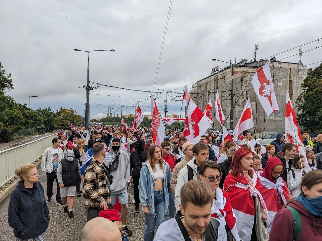 В Варшаве прошел марш, посвященный третьей годовщине начала протестов в Беларуси