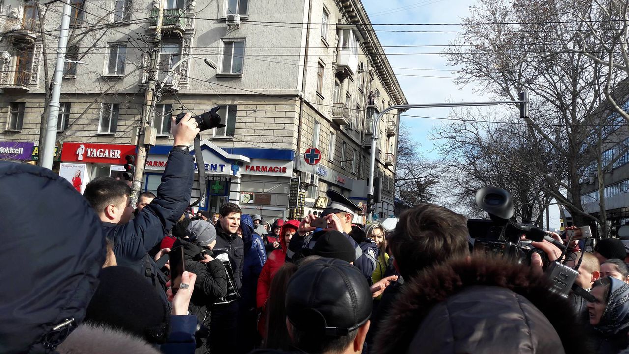 Протестующие торговцы перекрыли бульвар Штефана чел Маре