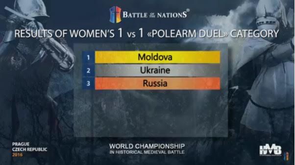 Молдаванка стала чемпионкой мира по средневековым боям в Праге