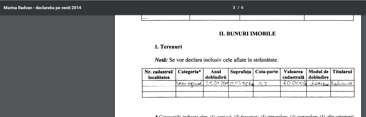 Socialista Maria Radvan și-a vândut terenul pentru care s-a căsătorit fictiv