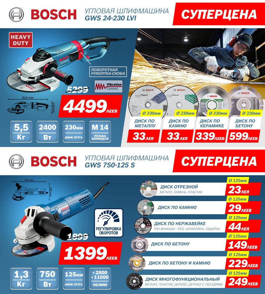 Электроинструмент Bosch: Супер предложение на аксессуары и инструмент для профессионалов ®