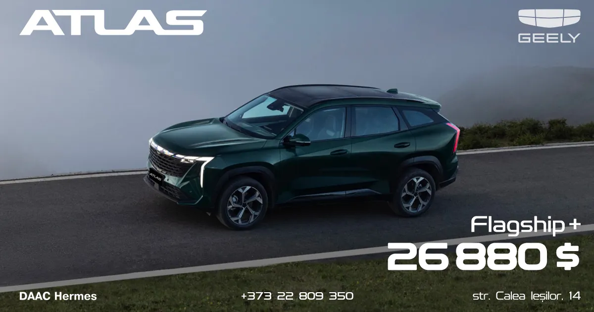 Geely Atlas – plăcere fără limite la 26 880 $