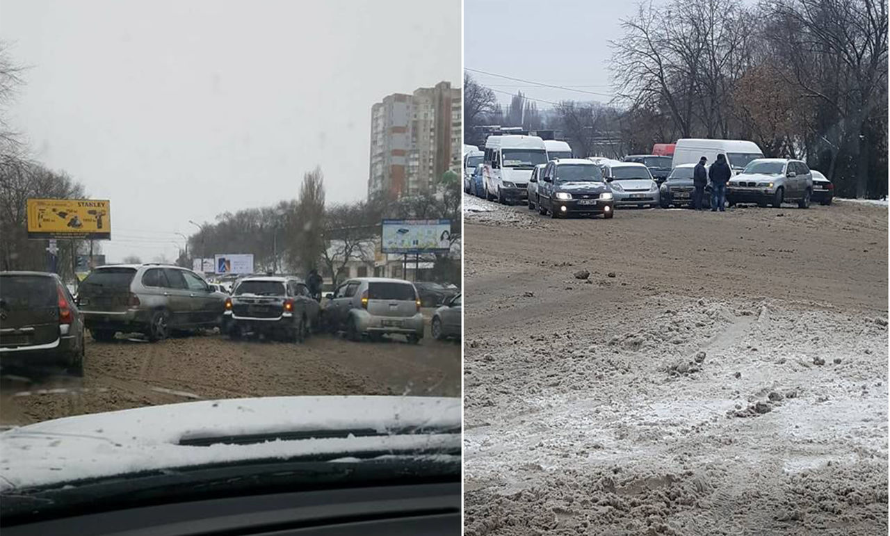 В первой половине дня в Кишиневе и пригородах произошло не менее 6 ДТП