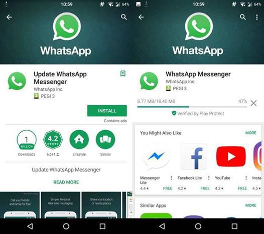 Mai mult de un milion de utilizatori Android, păcăliţi să instaleze o copie a aplicaţiei WhatsApp