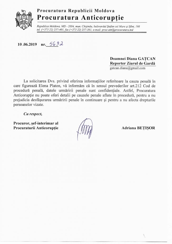 Генпрокуратура увиливает от ответов по поводу сестры Вячеслава Платона