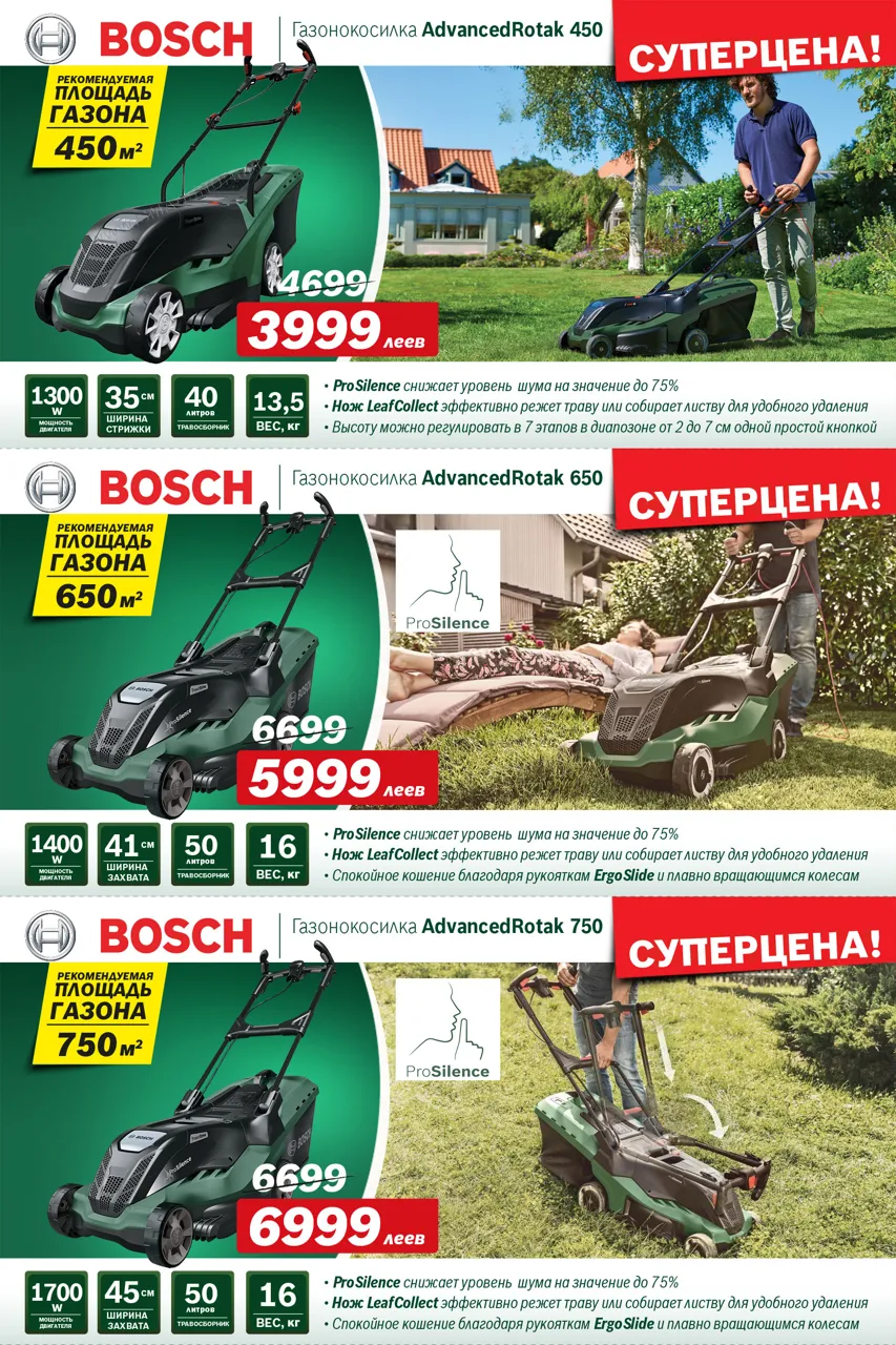 Bosch Siemens: Лучшие цены сезона на газонокосилки и садовую технику