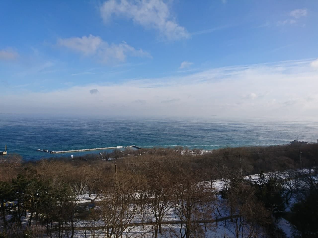 В Одессе море "закипело" из-за мороза