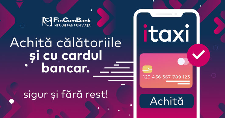 Itaxi в партнерстве с FinComBank вводит способ оплаты картой при оплате услуг такси ®