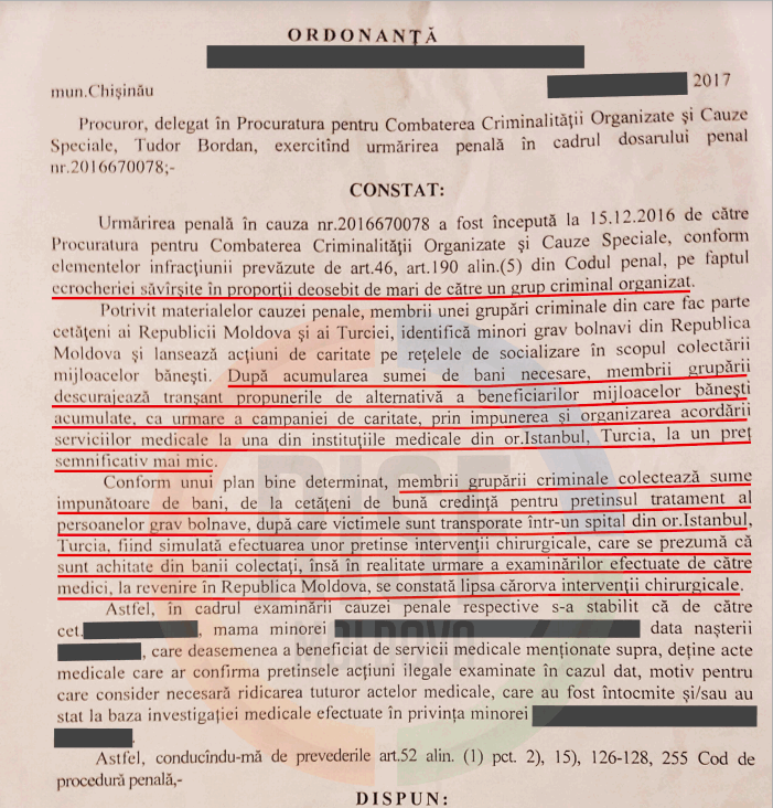 RISE Moldova prezintă detalii în dosarul Caritate.md