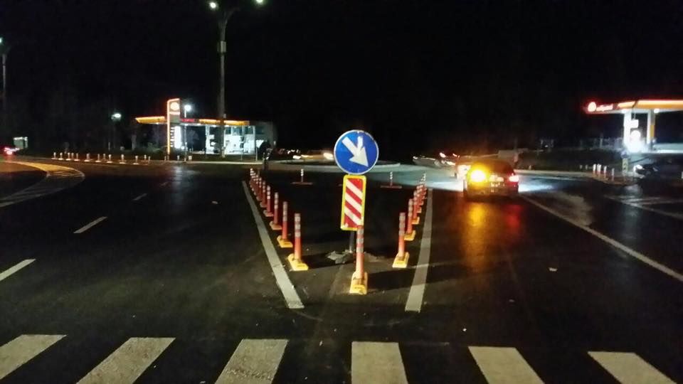В Кишиневе появился новый перекресток с круговым движением