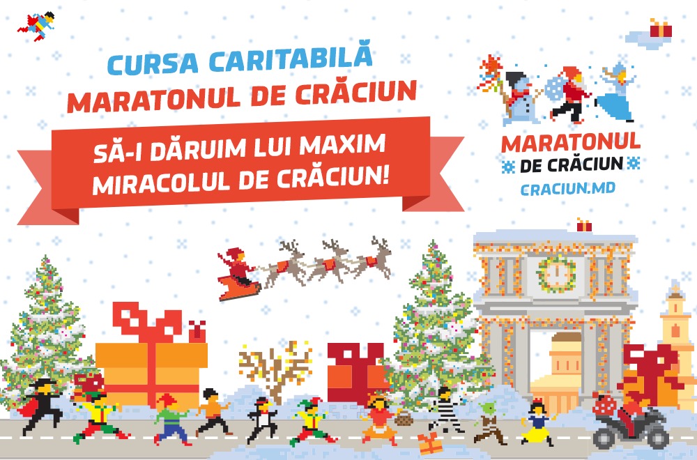 Să-i dăruim lui Maxim miracolul de crăciun la cursa “Maratonul de Crăciun”