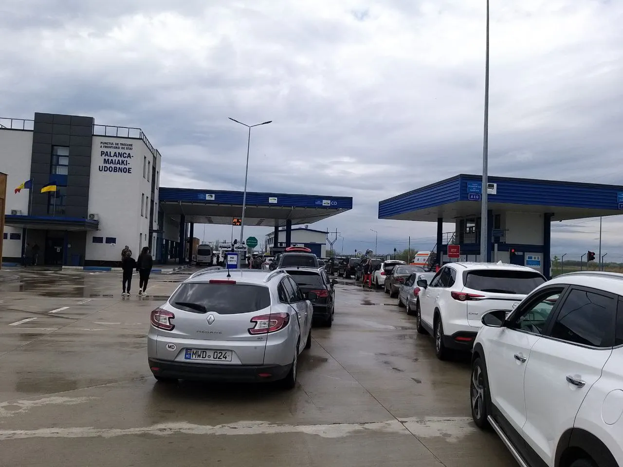 На КПП Паланка наблюдаются очереди в направлении въезда в Молдову