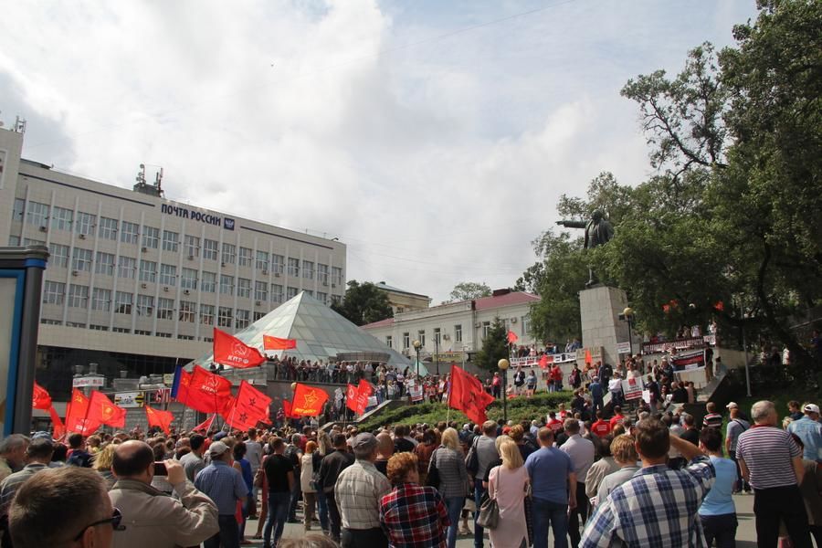 В России прошли митинги против пенсионной реформы