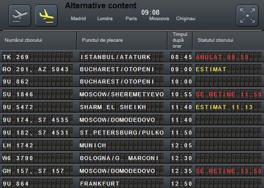 Curse anulate sau în întârziere pe aeroportul din Chișinău: Condițiile meteo nefavorabile