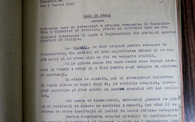 Notă secretă: Drama romilor alungaţi în Transnistria în 1940