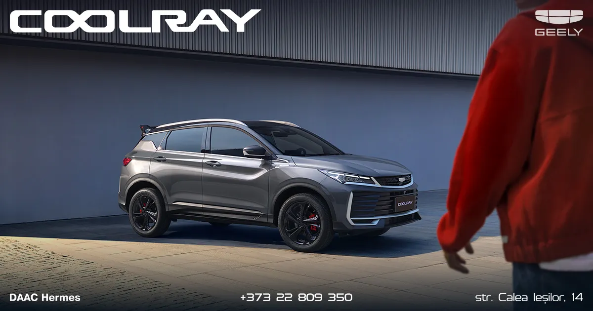 Geely, marca auto nr. 1 în Moldova la finalul lunii mai