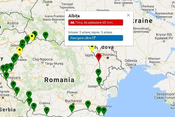 На таможенном пункте Албица образовались пробки