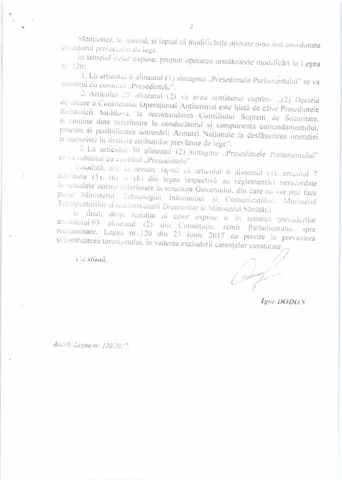 Додон рассказал, что скрывают отклоненные им законопроекты, на принятии которых настаивает ДПМ