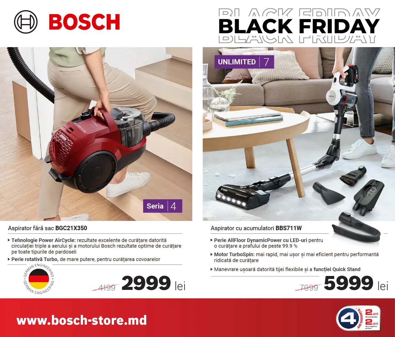 Bosch Store: сэкономьте до 5000 леев на технике Bosch в Чёрную пятницу