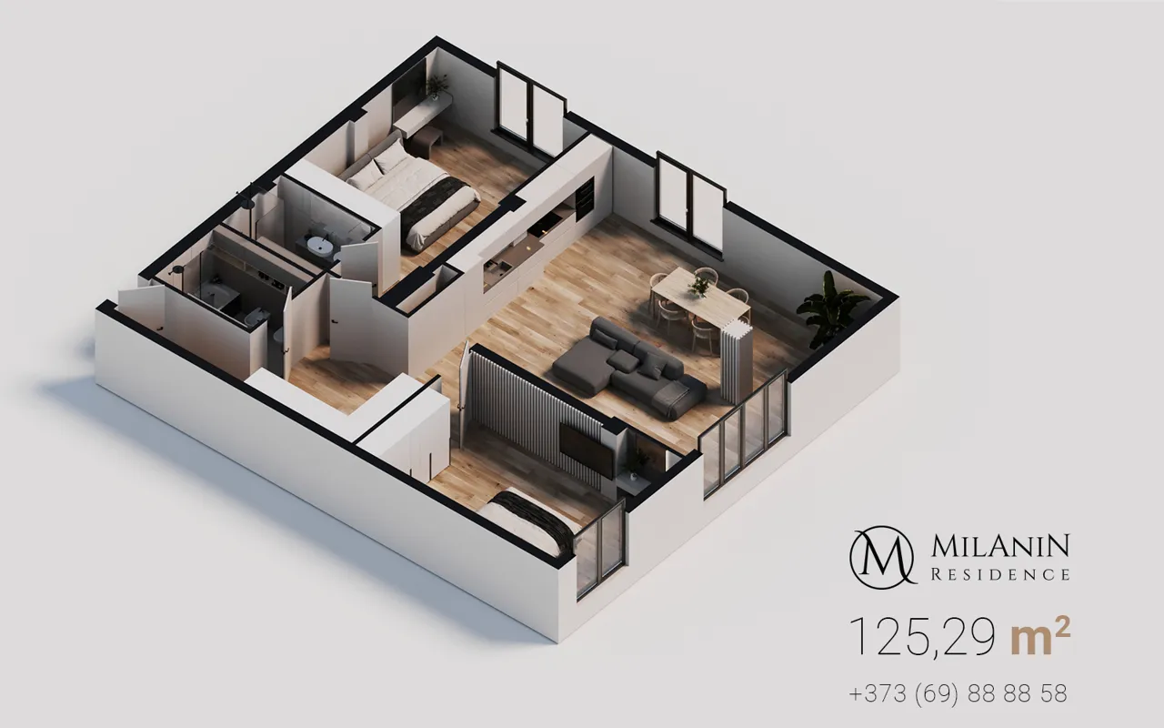 Milanin Residence: Восхитительная квартира в центре Кишинева