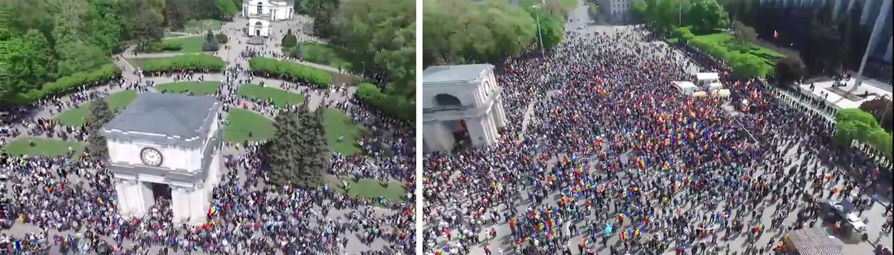 В Кишиневе митинг протеста закончился столкновениями с полицией