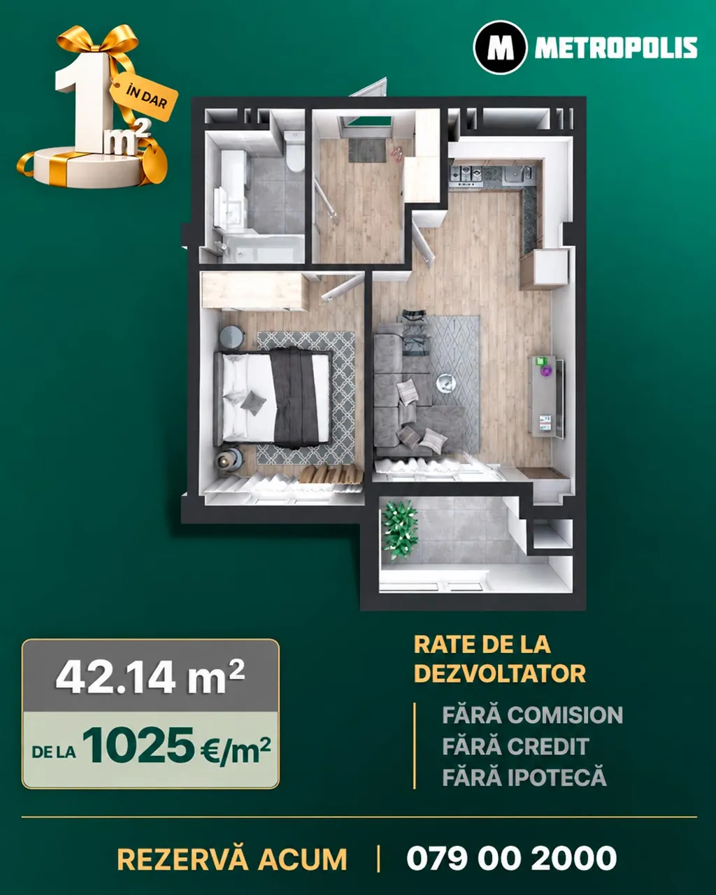Metropolis: 1 m² cadou pentru fiecare 10.000 €