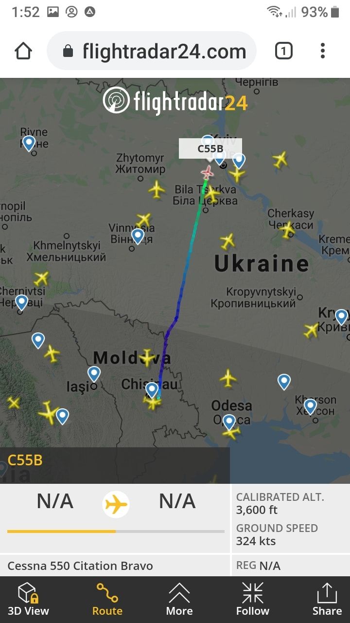 Из Кишинева вылетел частный самолет, там был человек Плахотнюка