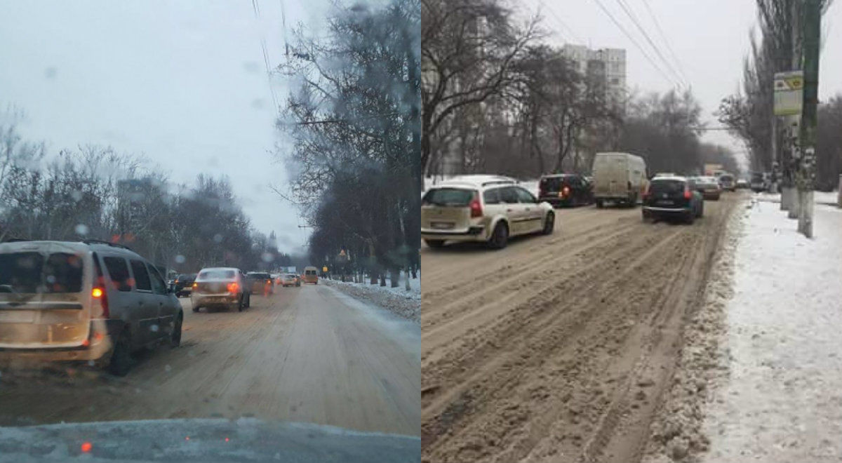 Drumuri înzăpezite. Momente "încordate" pentru şoferii din capitală