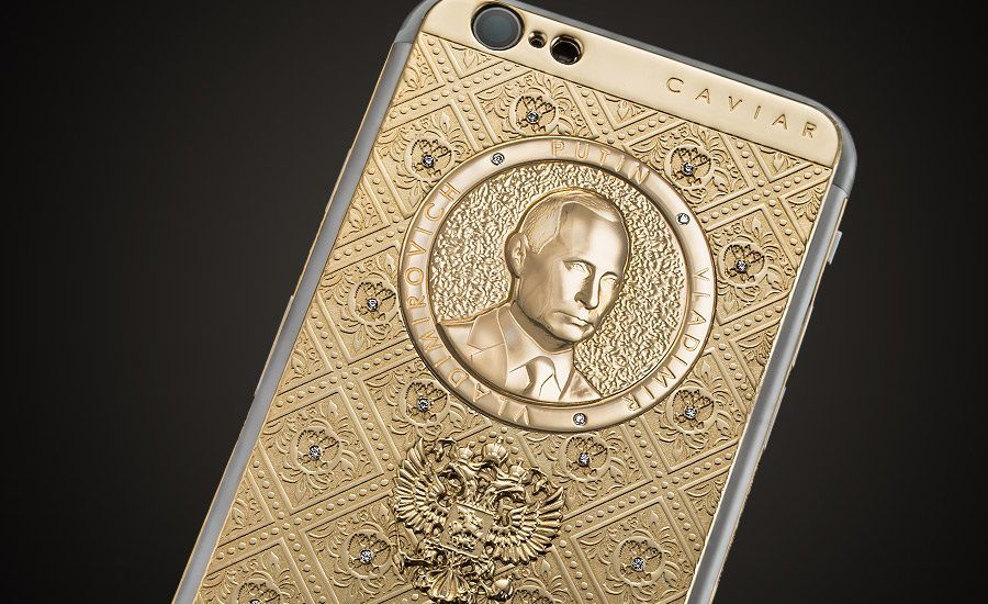 Ко дню рождения Путина сделали золотые iPhone 7